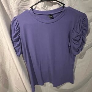 Divided Lavender Short Sleeve Top